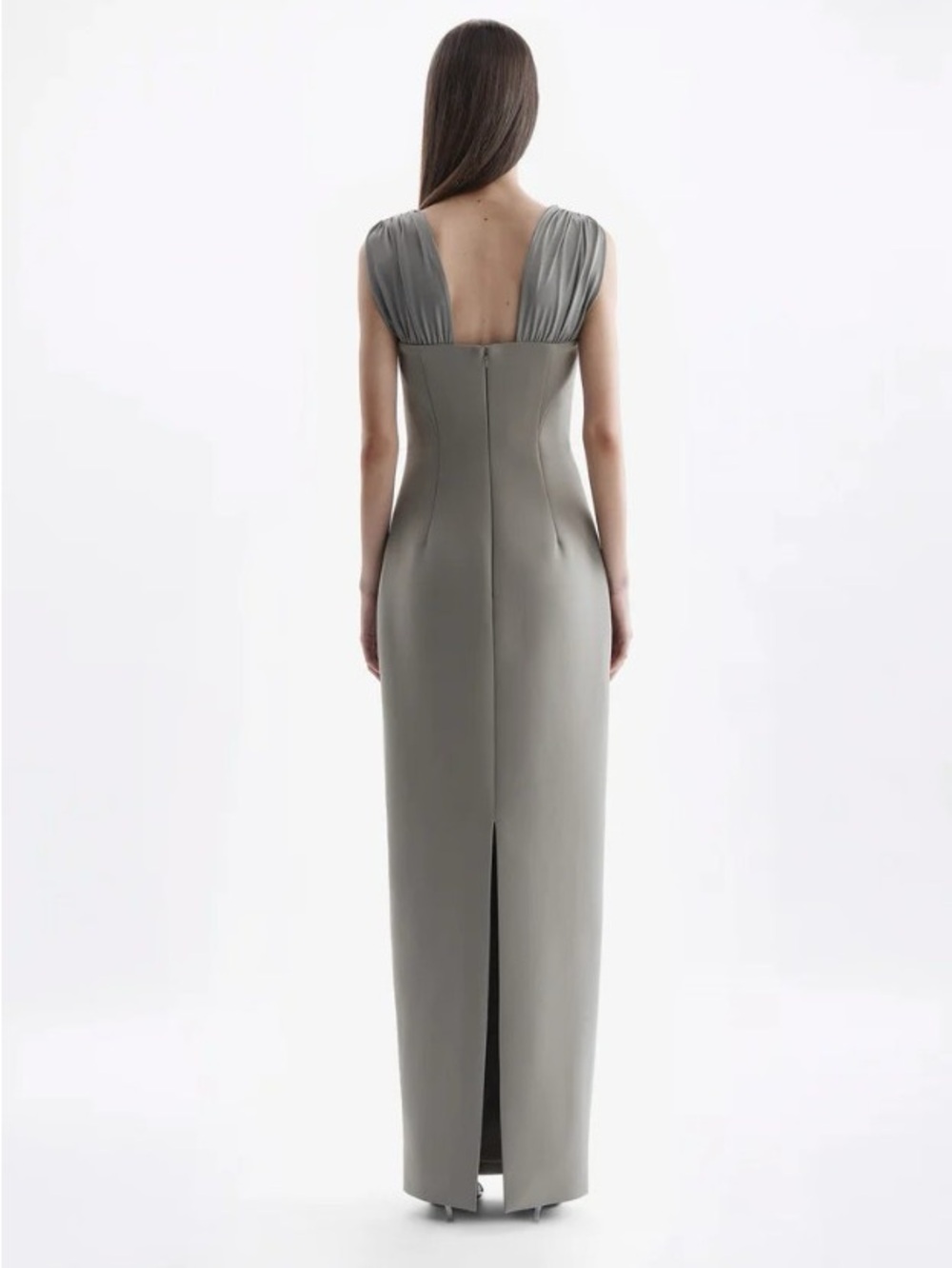 Rachel Gilbert Malia Square Neckline Embellished Column Maxi Gown AU8/US4 NWOT - Picture 7 of 9